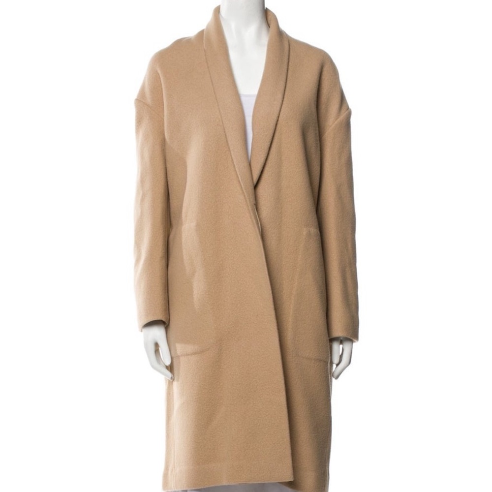 SOLD 🌟 Vince Shawl Collar Wool Blend Camel Coat Small Mwdium